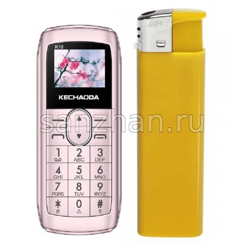 Мини телефон-гарнитура KECHAODA K10 с функцией изменения голоса (Розовое золото)