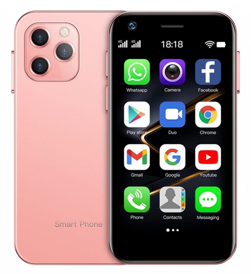 Мини смартфон 4G 2 sim Soyes XS12 MT6737 3+32 гб 3" Android 9.0 Розовый