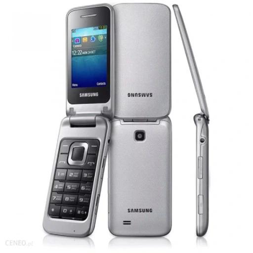 Мобильный кнопочный телефон Samsung  GT-C3520 раскладушка Серебро