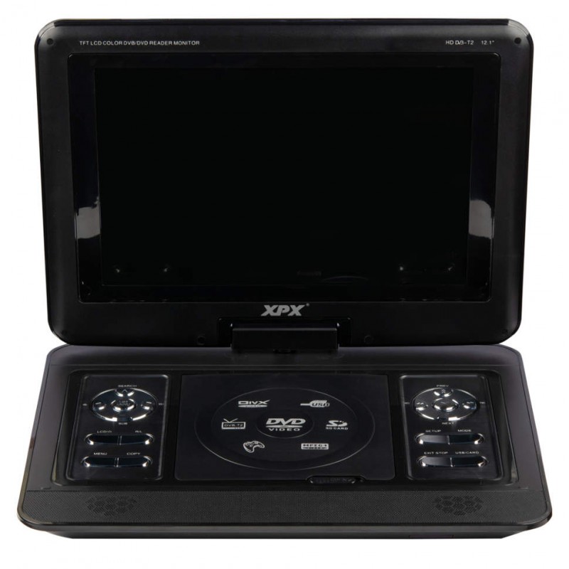 Портативный DVD плеер XPX EA-1268L с цифровым тюнером DVB-T2 12" Корея